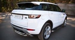 18 699 р. Защита заднего бампера (DYNAMIC, Ø76 и 42 мм, нержавейка) SLITKOFF Land Rover Range Rover Evoque 1 L538 дорестайлинг 5 дв. (2011-2015)  с доставкой в г. Королёв. Увеличить фотографию 2