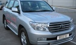 27 999 р. Защита переднего бампера (2 трубыØ76 и 42 мм, нержавейка) SLITKOFF  Toyota Land Cruiser  200 (2007-2012) дорестайлинг  с доставкой в г. Королёв. Увеличить фотографию 2