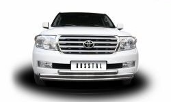 30 999 р. Тройная защита переднего бампера SLITKOFF из труб диаметром по 63 мм  Toyota Land Cruiser  200 (2007-2012) дорестайлинг  с доставкой в г. Королёв. Увеличить фотографию 3