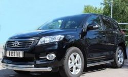 22 399 р. Защита переднего бампера (2 трубыØ76 и 42 мм, нержавейка) SLITKOFF  Toyota RAV4  XA30 (2010-2013) 5 дв. удлиненный 2-ой рестайлинг  с доставкой в г. Королёв. Увеличить фотографию 3