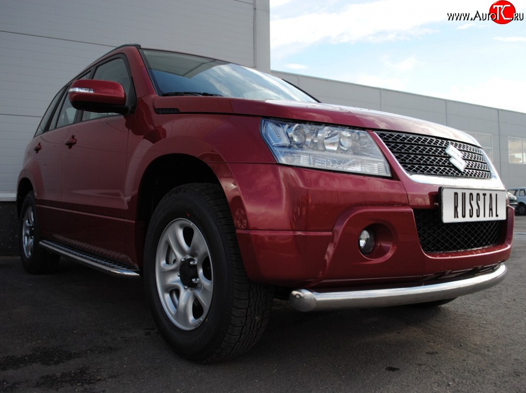 17 899 р. Одинарная защита переднего бампера SLITKOFF  Suzuki Grand Vitara  JT 5 дверей (2005-2008) дорестайлинг  с доставкой в г. Королёв