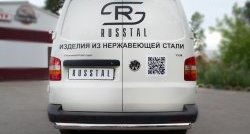 16 599 р. Защита заднего бампера (Ø76 мм, нержавейка) SLITKOFF Volkswagen Transporter T5 дорестайлинг (2003-2009)  с доставкой в г. Королёв. Увеличить фотографию 4