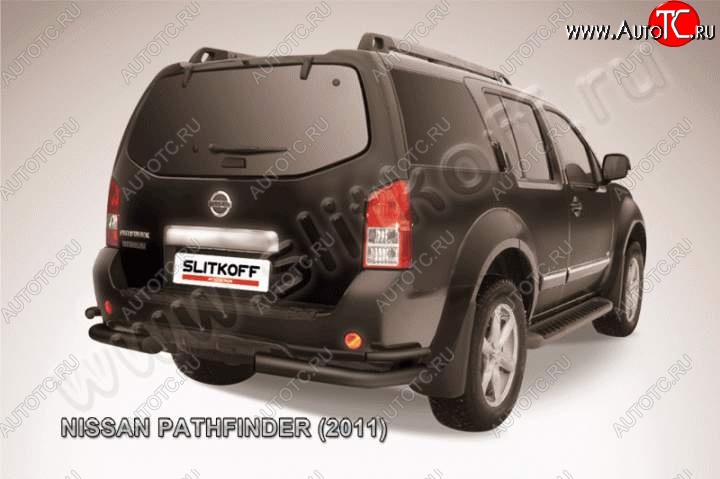 10 999 р. Уголки d76+d42 двойные Nissan Pathfinder R51 рестайлинг (2009-2014) (Цвет: серебристый)  с доставкой в г. Королёв