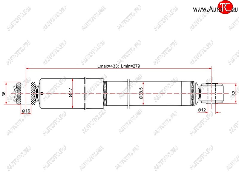 1 799 р. Амортизатор задний LH=RH SAT Nissan Wingroad 2 Y11 дорестайлинг универсал (1999-2001)  с доставкой в г. Королёв