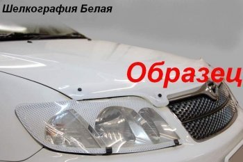 2 449 р. Дефлектор капота CA-Plastiс exclusive  Nissan AD  Y12 (2006-2016) дорестайлинг (Шелкография белая)  с доставкой в г. Королёв. Увеличить фотографию 2