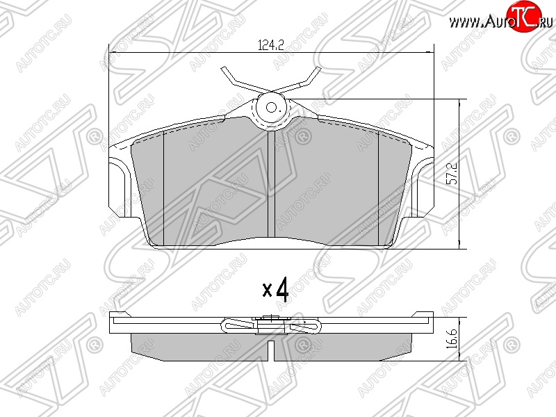 1 069 р. Колодки тормозные SAT (передние) Nissan Almera N16 седан дорестайлинг (2000-2003)  с доставкой в г. Королёв