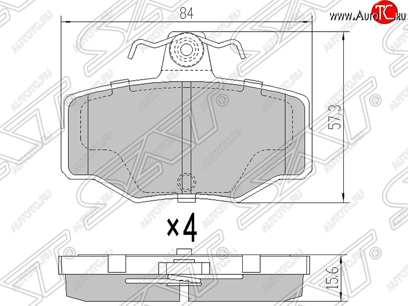 879 р. Колодки тормозные SAT (задние)  Nissan Almera  N16 - Primera ( седан,  2 седан,  2 универсал)  с доставкой в г. Королёв