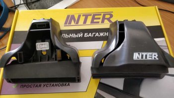 2 999 р. Комплект опор для поперечин Inter Nissan Almera N16 седан дорестайлинг (2000-2003)  с доставкой в г. Королёв. Увеличить фотографию 2