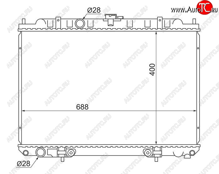 6 749 р. Радиатор двигателя (пластинчатый, МКПП/АКПП) SAT Nissan Tino V10 доресталийнг (1998-2003)  с доставкой в г. Королёв