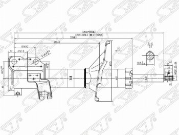 Правый амортизатор передний SAT Nissan Rnessa (1997-2001)