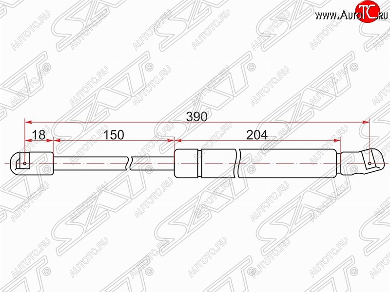 669 р. Газовый упор капота SAT Nissan Cefiro A33 (1998-2003)  с доставкой в г. Королёв