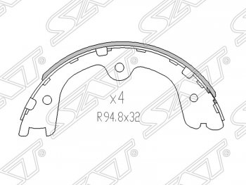 Колодки тормозные SAT (задние)  Frontier  2, Navara  2 D40, Pathfinder  R51