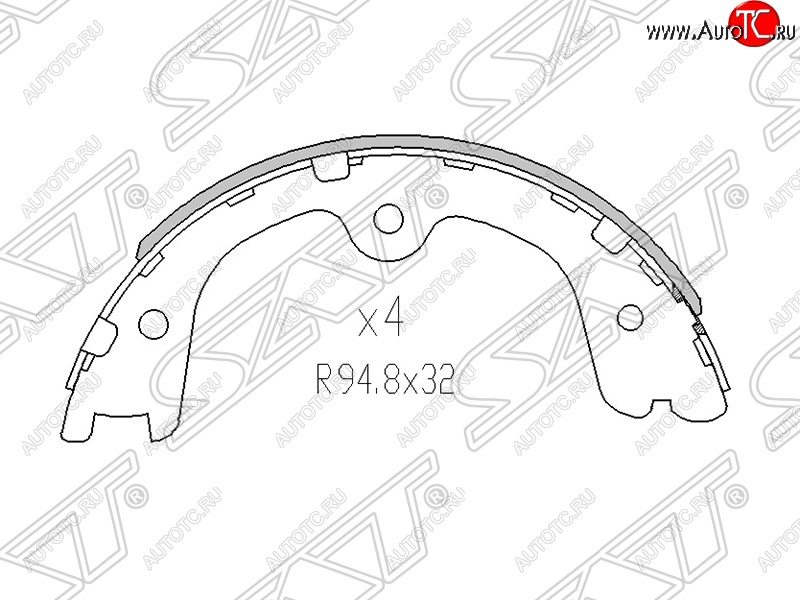 1 799 р. Колодки тормозные SAT (задние)  Nissan Frontier  2 - Pathfinder  R51  с доставкой в г. Королёв