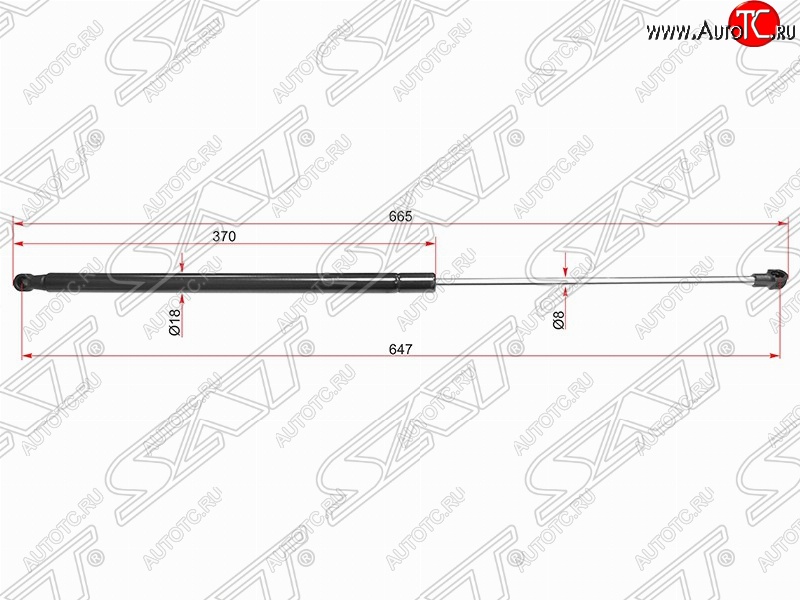 739 р. Газовый упор крышки багажника SAT  Nissan Juke  1 YF15 (2010-2020) дорестайлинг, рестайлинг  с доставкой в г. Королёв