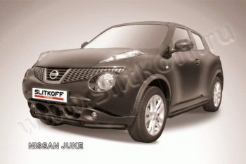 Защита переднего бампер Slitkoff Nissan (Нисан) Juke (Жук)  1 YF15 (2010-2020) 1 YF15 дорестайлинг, рестайлинг