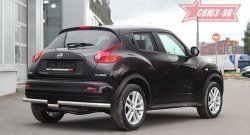 14 489 р. Защита заднего бампера 4x4 Souz-96 Premium (d60) Nissan Juke 1 YF15 рестайлинг (2014-2020)  с доставкой в г. Королёв. Увеличить фотографию 2