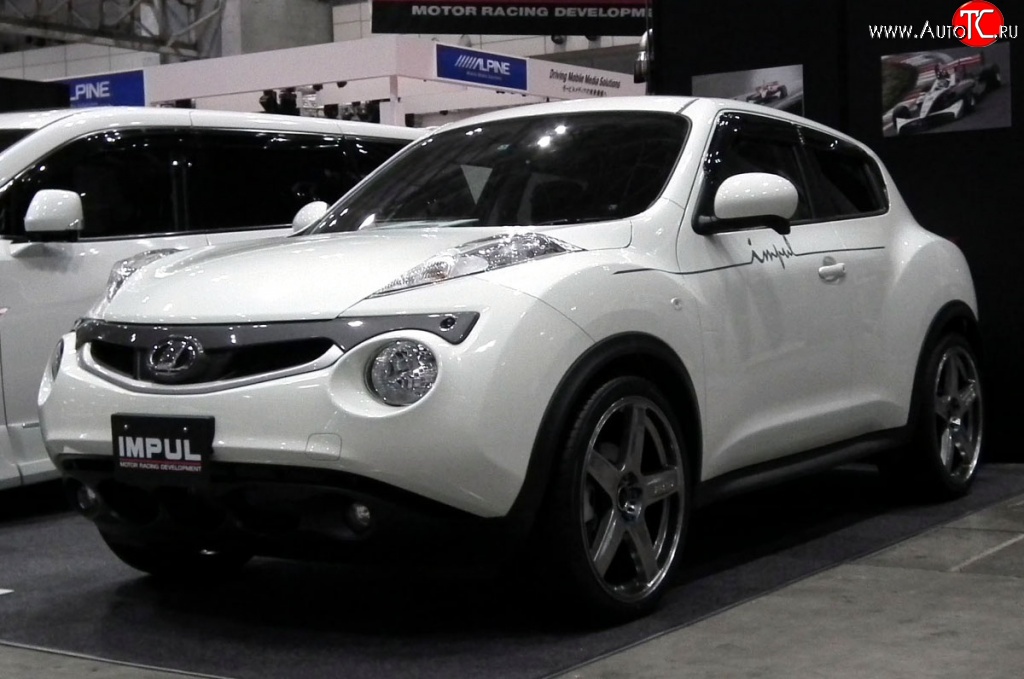 5 249 р. Решётка радиатора Impul Nissan Juke 1 YF15 дорестайлинг (2010-2014) (Неокрашенная)  с доставкой в г. Королёв