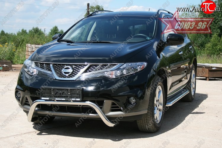 13 679 р. Защита переднего бампера Souz-96 (d60) Nissan Murano 2 Z51 рестайлинг (2010-2016)  с доставкой в г. Королёв