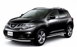 6 899 р. Одинарная защита переднего бампера диаметром 63 мм Petroil Tuning Nissan Murano 2 Z51 дорестайлинг (2008-2011)  с доставкой в г. Королёв. Увеличить фотографию 2