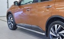 21 999 р. Защита порогов из круглой трубы диаметром 63 мм SLITKOFF  Nissan Murano  3 Z52 (2015-2024) дорестайлинг, рестайлинг  с доставкой в г. Королёв. Увеличить фотографию 3