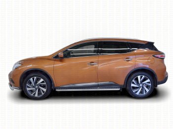 22 999 р. Широкая защита порогов с трубой диаметром 42 мм SLITKOFF v2  Nissan Murano  3 Z52 (2015-2025) дорестайлинг, рестайлинг  с доставкой в г. Королёв. Увеличить фотографию 2