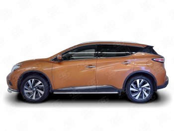 38 999 р. Широкая защита порогов с трубой диаметром 42 мм SLITKOFF v3  Nissan Murano  3 Z52 (2015-2024) дорестайлинг, рестайлинг  с доставкой в г. Королёв. Увеличить фотографию 2