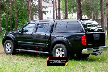 8 199 р. Молдинги дверей RA (широкие, комплект) Nissan Navara 2 D40 дорестайлинг (2004-2010) (Поверхность глянец (под покраску), Неокрашенные)  с доставкой в г. Королёв. Увеличить фотографию 2