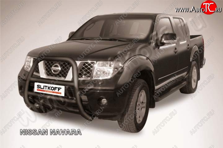 29 999 р. Кенгурятник d76 высокий Nissan Navara 2 D40 дорестайлинг (2004-2010) (Цвет: серебристый)  с доставкой в г. Королёв