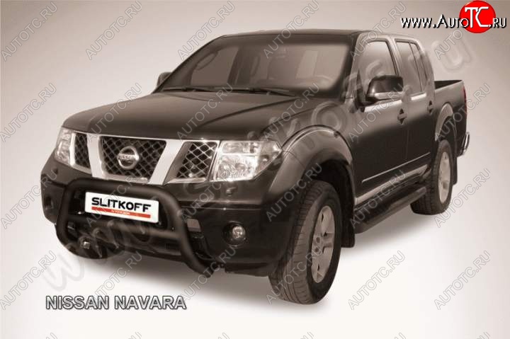 25 999 р. Кенгурятник d76 низкий Nissan Navara 2 D40 дорестайлинг (2004-2010) (Цвет: серебристый)  с доставкой в г. Королёв