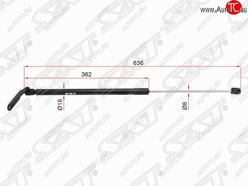 1 059 р. Левый упор крышки багажника (газовый) SAT  Nissan Note  2 (2012-2016) E12 дорестайлинг  с доставкой в г. Королёв