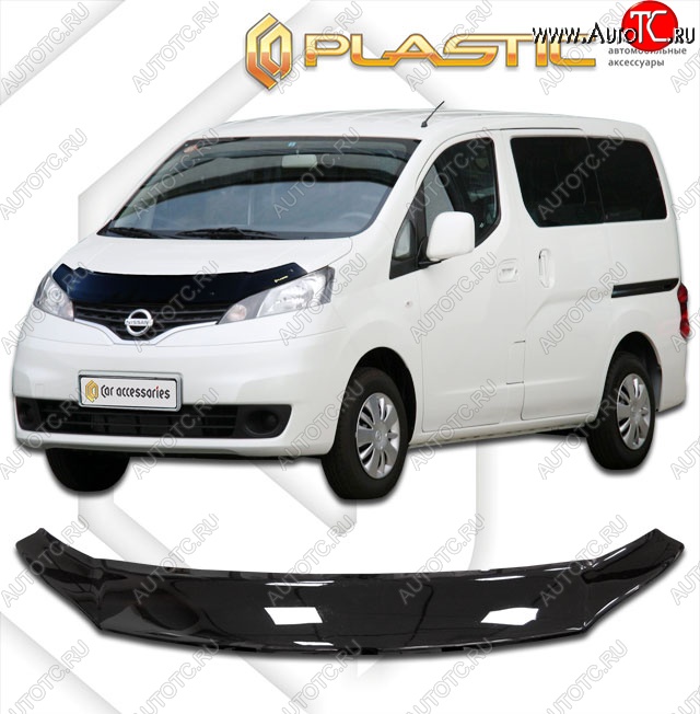 1 979 р. Дефлектор капота CA-Plastik  Nissan NV200  Euro (2009-2025) (Classic черный, Без надписи)  с доставкой в г. Королёв