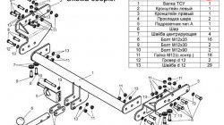 7 799 р. Фаркоп Лидер Плюс  Nissan NP300 (2008-2013) (Без электропакета)  с доставкой в г. Королёв. Увеличить фотографию 2