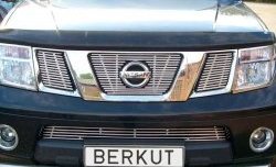 Декоративная вставка решетки радиатора (без знака) Berkut Nissan Pathfinder R51 дорестайлинг (2004-2007)