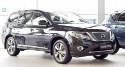 969 р. Зимняя заглушка решетки переднего бампера РА Nissan Pathfinder R52 дорестайлинг (2012-2017)  с доставкой в г. Королёв. Увеличить фотографию 2