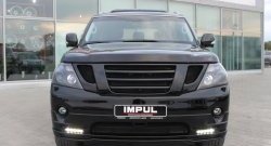 12 049 р. Решётка радиатора Impul Nissan Patrol 6 Y62 дорестайлинг (2010-2014) (Неокрашенная)  с доставкой в г. Королёв. Увеличить фотографию 2