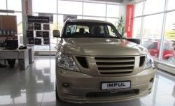 12 049 р. Решётка радиатора Impul Nissan Patrol 6 Y62 дорестайлинг (2010-2014) (Неокрашенная)  с доставкой в г. Королёв. Увеличить фотографию 12