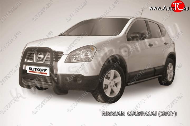 20 449 р. Кенгурятник d57 высокий Nissan Qashqai 1 дорестайлинг (2007-2010) (Цвет: серебристый)  с доставкой в г. Королёв