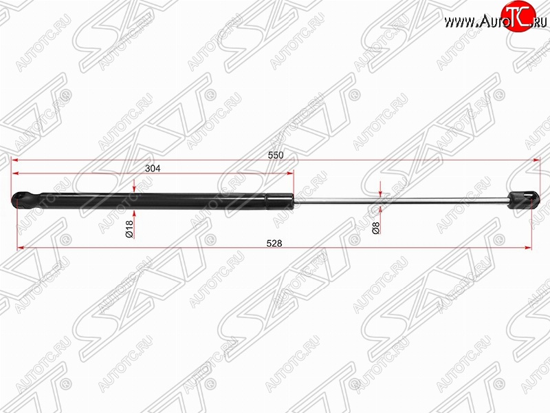 749 р. Газовый упор крышки багажника SAT  Nissan Qashqai  2 (2017-2022) J11 рестайлинг  с доставкой в г. Королёв