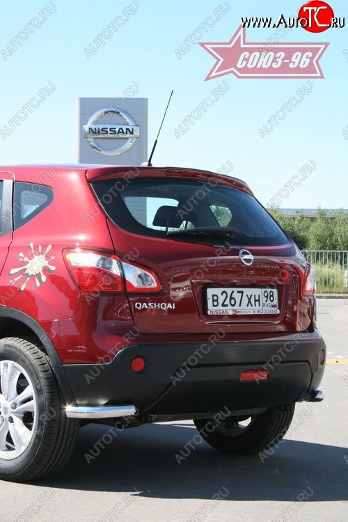 9 179 р. Защита заднего бампера из боковых уголков Souz-96 (d60) Nissan Qashqai +2 1 J10 дорестайлинг (2008-2010)  с доставкой в г. Королёв