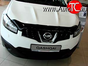 3 199 р. Дефлектор капота NovLine  Nissan Qashqai  1 (2010-2013) J10 рестайлинг  с доставкой в г. Королёв