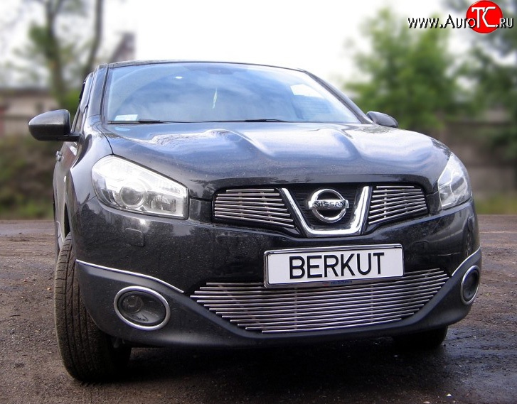 6 299 р. Декоративная вставка воздухозаборника Berkut Nissan Qashqai 1 J10 рестайлинг (2010-2013)  с доставкой в г. Королёв