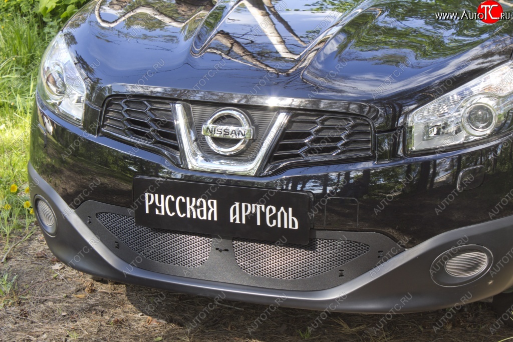 2 099 р. Защитная сетка решетки переднего бампера РА Nissan Qashqai 1 J10 рестайлинг (2010-2013)  с доставкой в г. Королёв