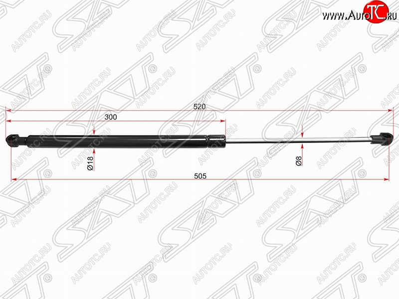 1 079 р. Газовый упор крышки багажника SAT  Nissan Rnessa (1997-2001)  с доставкой в г. Королёв