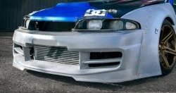 24 599 р. Передний бампер Rocket Banny  Nissan Skyline  R33 (1993-1998) (Неокрашенный)  с доставкой в г. Королёв. Увеличить фотографию 2