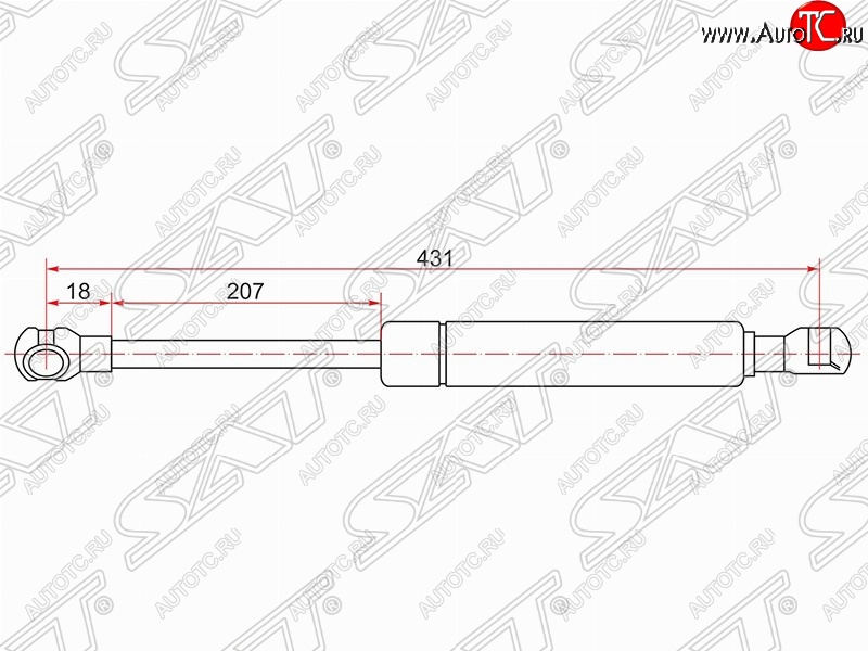 829 р. Газовый упор капота SAT  Nissan Teana  1 J31 (2003-2005) дорестайлинг  с доставкой в г. Королёв