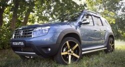 6 249 р. Накладки колесных арок RA (короткие, комплект)  Renault Duster  HS (2010-2015) дорестайлинг (Поверхность шагрень)  с доставкой в г. Королёв. Увеличить фотографию 3