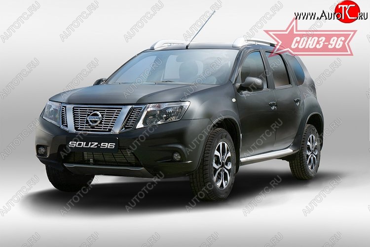 4 994 р. Декоративные элементы решетки радиатора Souz-96 (d10) Nissan Terrano D10 дорестайлинг (2013-2016)  с доставкой в г. Королёв