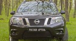 2 199 р. Защитная сетка решетки переднего бампера РА Nissan Terrano D10 дорестайлинг (2013-2016)  с доставкой в г. Королёв. Увеличить фотографию 3