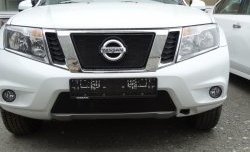 1 469 р. Нижняя сетка на бампер Russtal (черная) Nissan Terrano D10 дорестайлинг (2013-2016)  с доставкой в г. Королёв. Увеличить фотографию 2