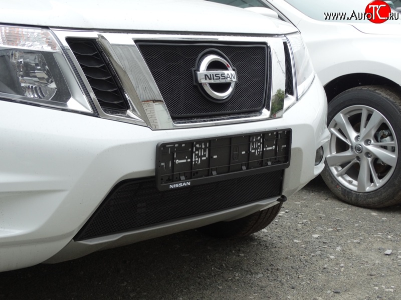 1 559 р. Сетка в решетку радиатора Russtal  Nissan Terrano  D10 (2013-2022) дорестайлинг, рестайлинг (черная)  с доставкой в г. Королёв